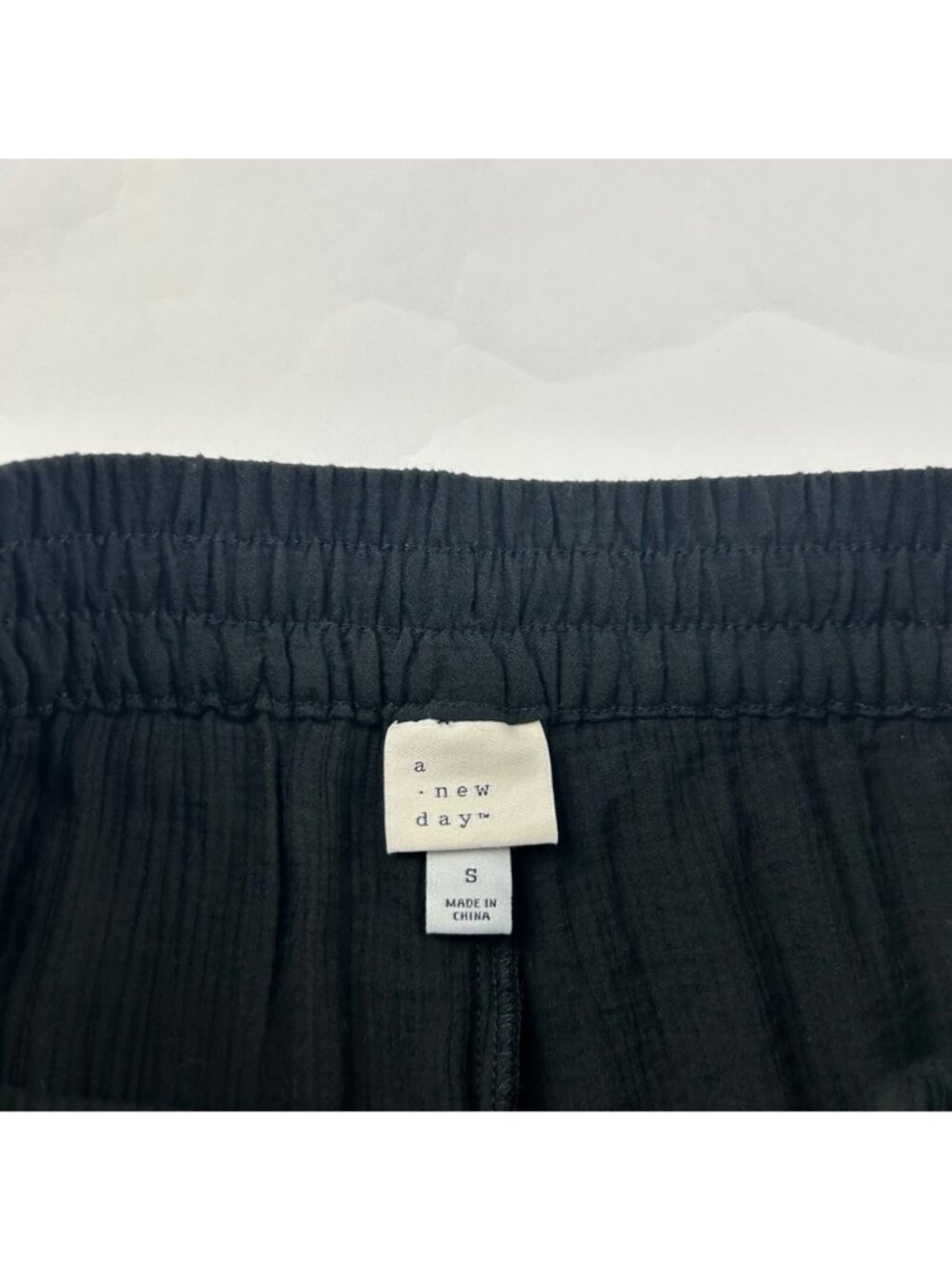 A New Day Black Crinkle Wide Leg Lounge Pant S - Picture 4 of 7